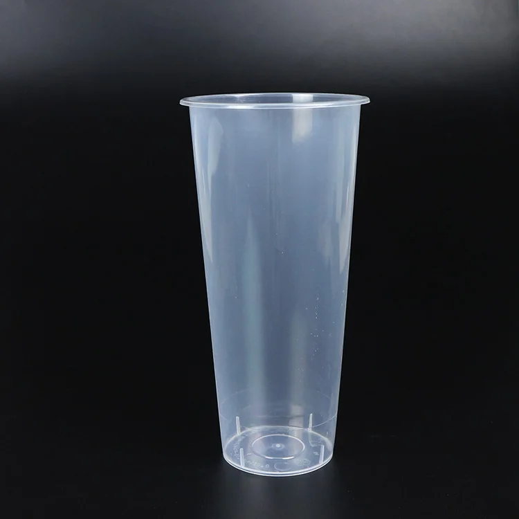 
700ml/24oz disposable Clear or Frosted plastic milk tea cup/ Beverage Packaging plastic Cup 