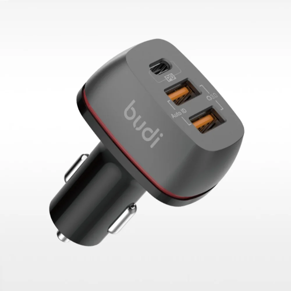Budi Новинка 36 Вт Быстрая быстрая зарядка 3 0 PD QC порта USB Автомобильное зарядное устройство для телефона