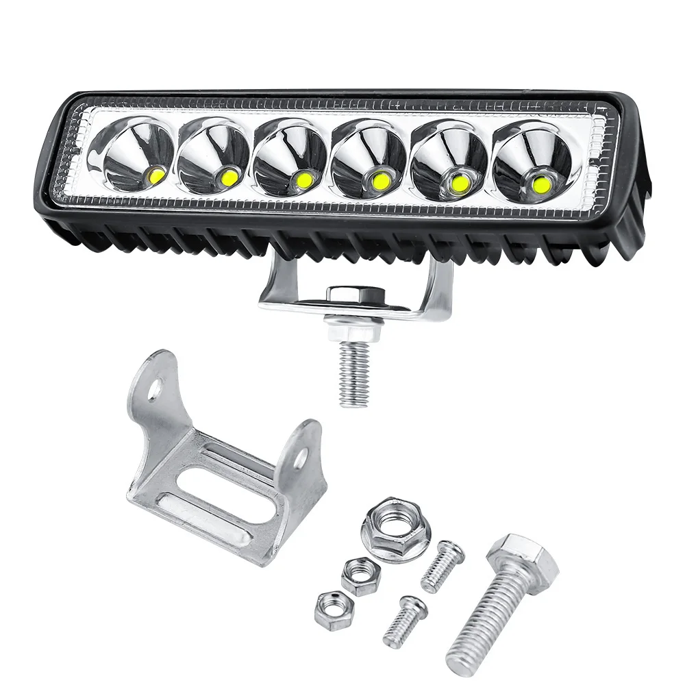 6 inch Led Light Bar Offroad Spot 18W Bar Led Working Lights Beams Car Accessories for Truck ATV 4x4 SUV car led Work Light