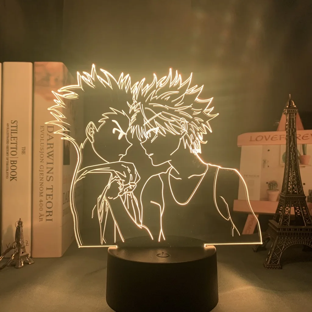 Gon and Killua Figure 3d Night Light Anime Hunter X Hunter Nightlight for Kid Bedroom Decor Lighting Child Gift HxH Lamp Bedside