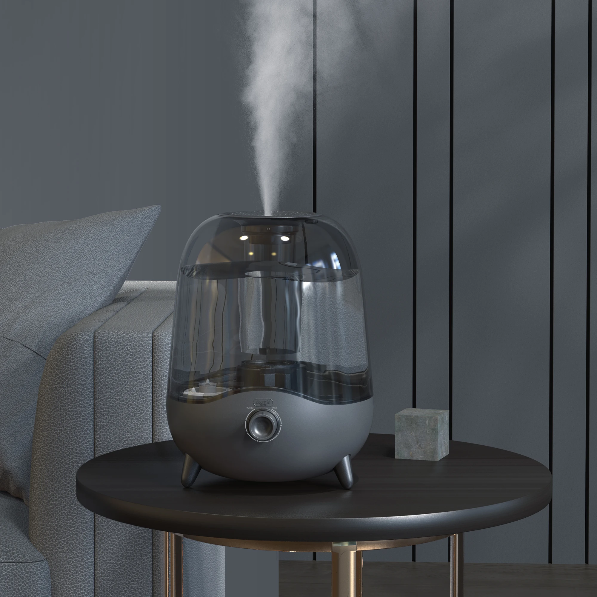 F323W 5L huge capacity Ultrasonic Air Humidifier Purifier visiable transparent water tank