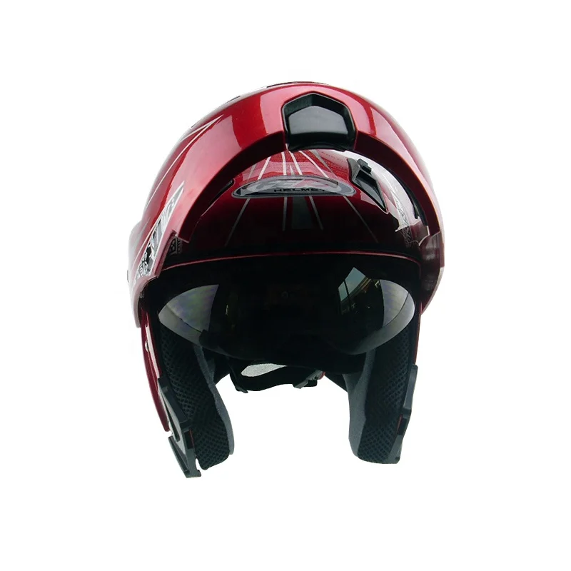 Высокое качество по индивидуальному заказу красного цвета кожаный чехол из искусственной кожи (мотоциклетный шлем