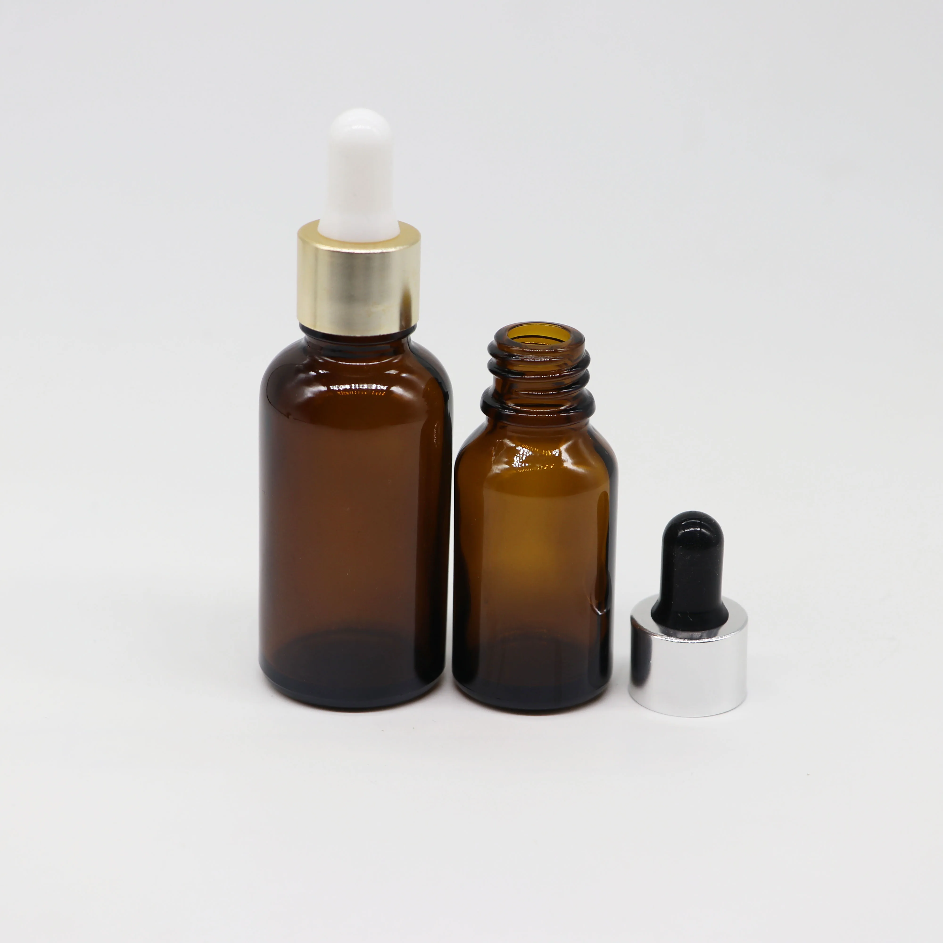 5ml 30ml 1oz 2oz 4oz round empty amber boston glass dropper bottle dropper bottle gold cap 15 ml dropper bottle