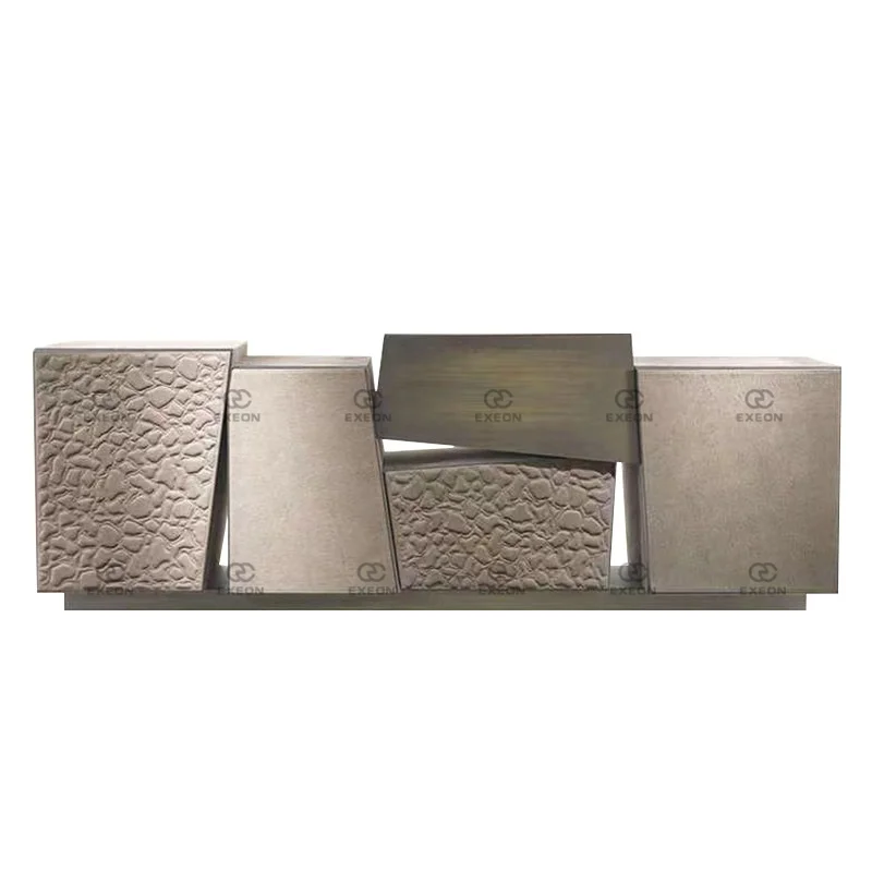 Luxury New Modern Design Custom Brushed Stainless Steel Sideboard Furniture