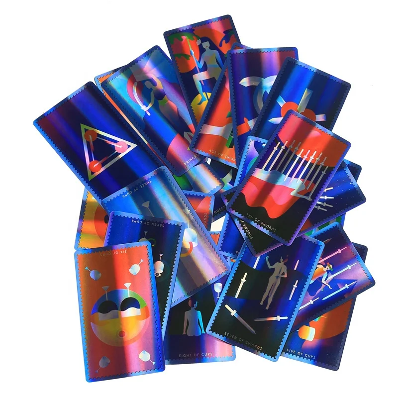 
Hot sell new Divination Shining26 types wholesale magic custom indoor adult Holographic tarot cards 