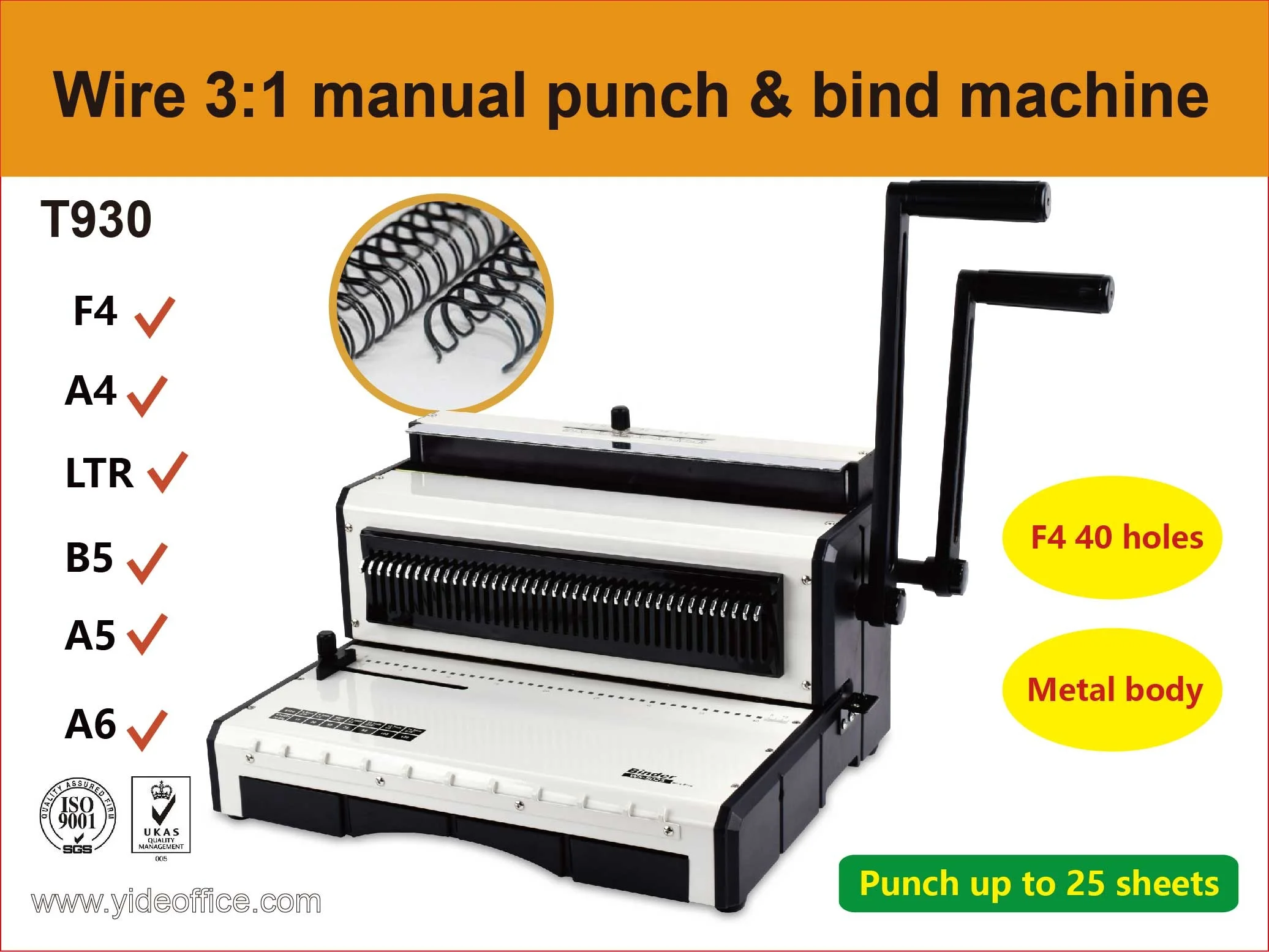 QK-930 Multi-functiol wire 3:1 punch & bind plastic spiral single or double wire coil comb binding machine for netbook
