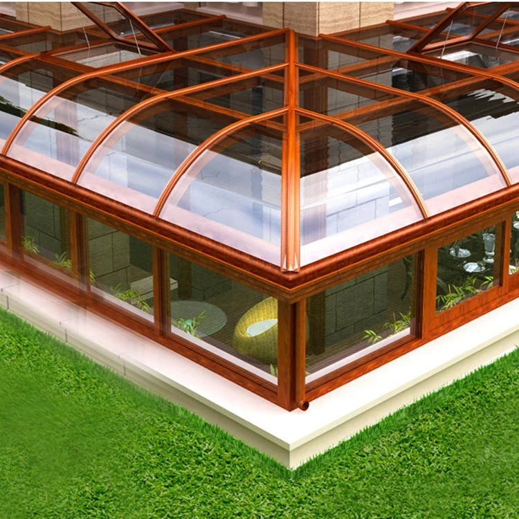 Sunroom для зимнего сада с китайского завода стеклянные дома алюминиевой рамой