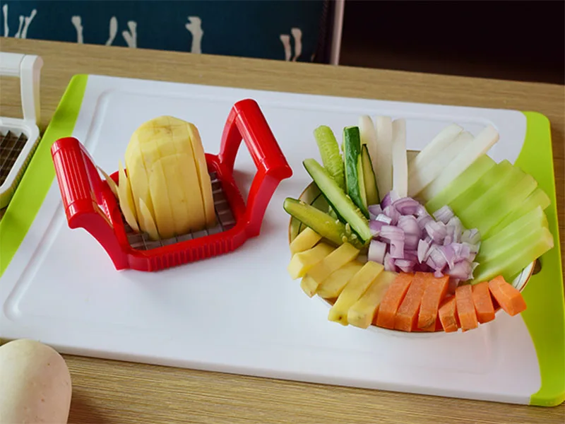 Food safe removable potatoes cutter fries multipurpose vegetable slicer 3 in 1