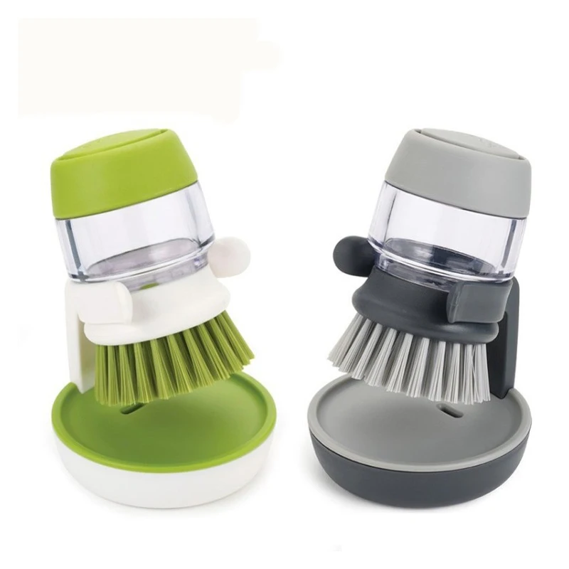 Бытовая кухонная щетка с автоматическим наполнением для отжима обезжиривания сковорода инструмент мытья посуды и жидкого мыла