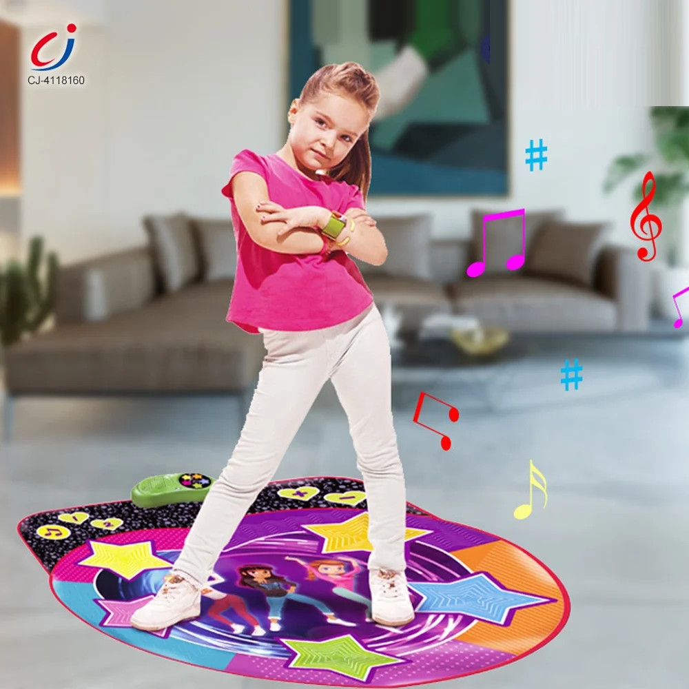Chengji dancing challenge mat kids big star luminous light up baby 5 Levels piano musical touch carpet 2 modes dance mat games