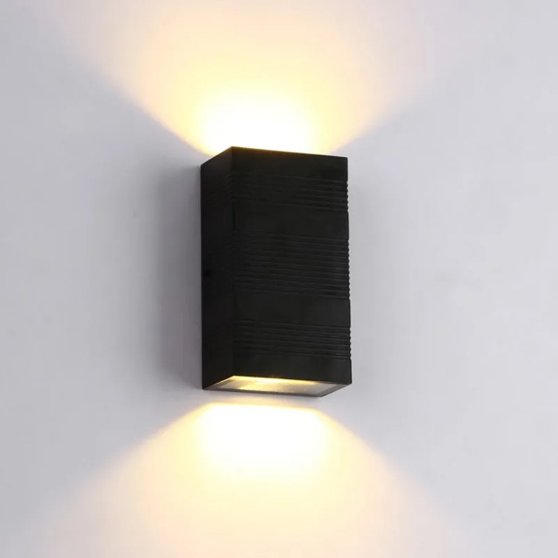 6W Square light Shaped Lighting Fixtures Decoration Aluminum exterior Wall Lamps For Hotel Garden passageway Site