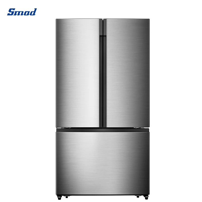115V North America 3 Door Stainless Steel French-Door Refrigerator Fridge