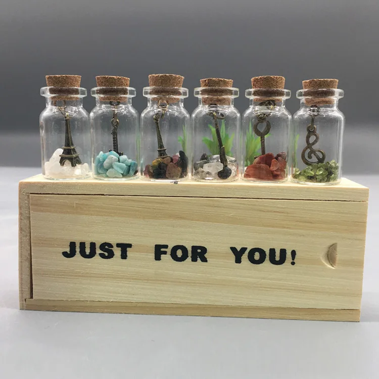 Natural Quartz Rock Crystals Gem Healing Stones Gravel Tumbled Stone in Glass Bottles