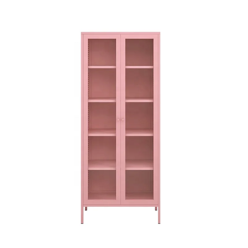 Double Glass Door Locker Display Glass Cabinet Modern Bedroom Cabinet Home Furniture