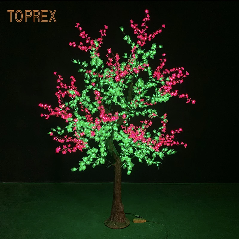 Toprex new item outdoor street use 2.5m high simulated cherry blossom lilac flower artificial plant led tree for decor