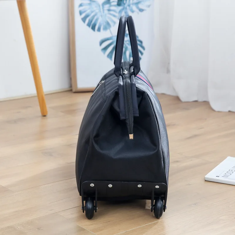 Large Rolling Duffel Bag with Wheels Carry On Luggage Tote Suitcase Unisex-Adult Soft Trolley Travel Case