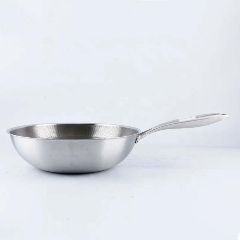 High Quality Titanium induction nonstick wok Food Grade 32/34cm wok professionnel for Gas and Induction Cooker