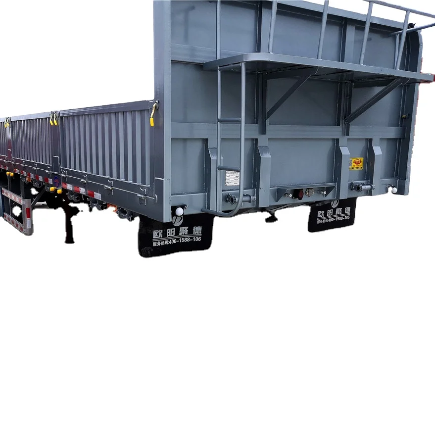 700mm half body wall 40ft flatbed trailer sidewall semitrailer glass wood container transport OYJD trailers