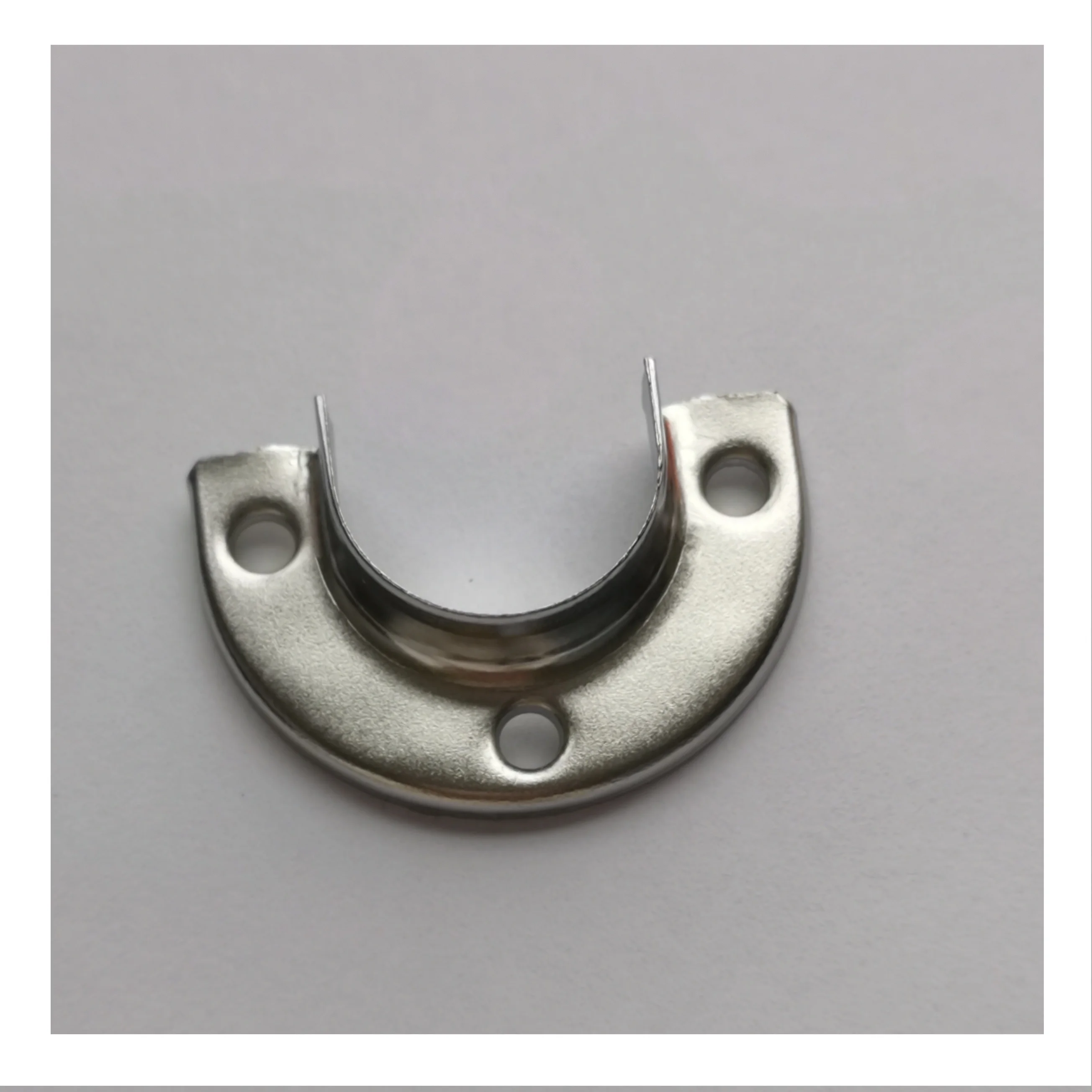 YD 25mm  semicircle Closet Rod Flange Bracket Hanger U Shape Rod Holder with factory price