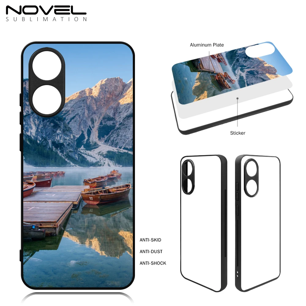 Wholesale Price Sublimation 2D TPU Mobile Phone Case With Blank Metal Insert For Oppo A78 4G / Reno 4 / Reno 10