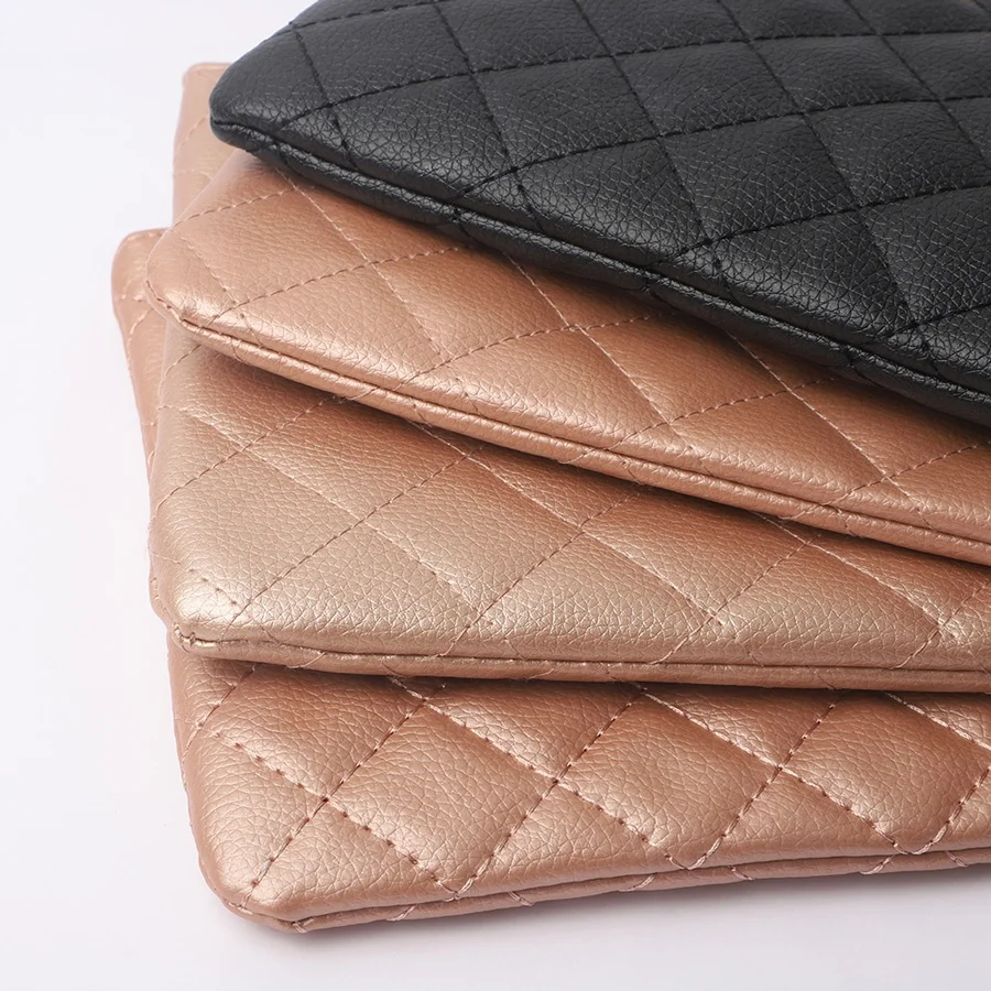 Розовая Удобная Водонепроницаемая Красивая квадратная мягкая портативная искусственная кожа на молнии многофункциональная Роскошная дорожная косметичка с пользовательским логотипом