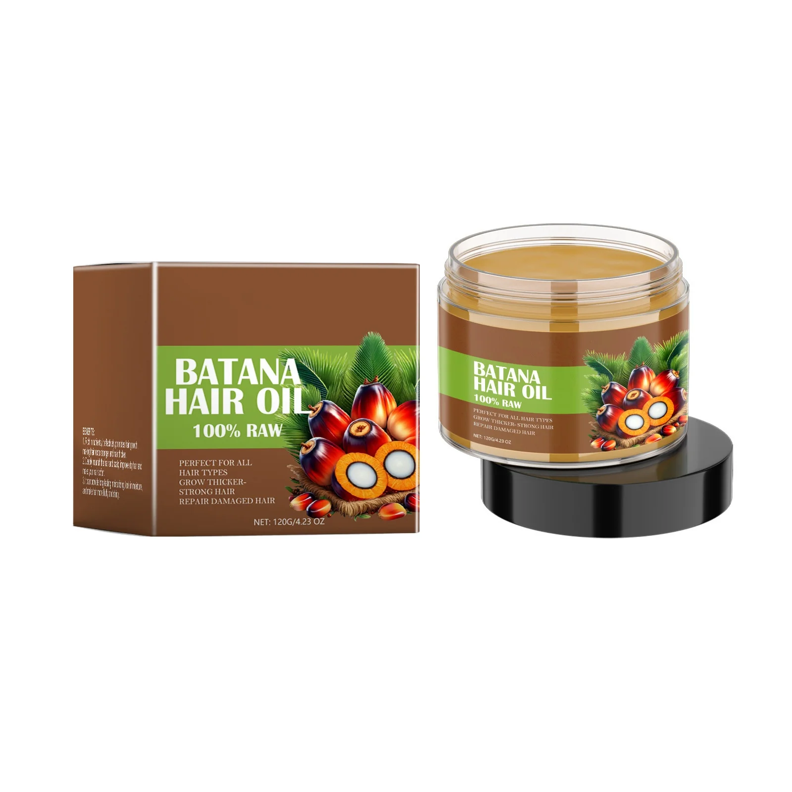100% Unrefined Raw Batana Oil for Hair & Strength with Keratin Other Ingredients Pure Organic Healthier Hair