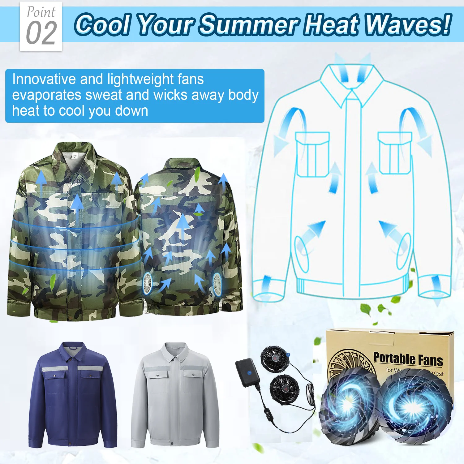 Wholesale 3 Speed Outdoor Sun Protection Air Conditioned Clothes Unisex Cooling Vest with 2 Fans