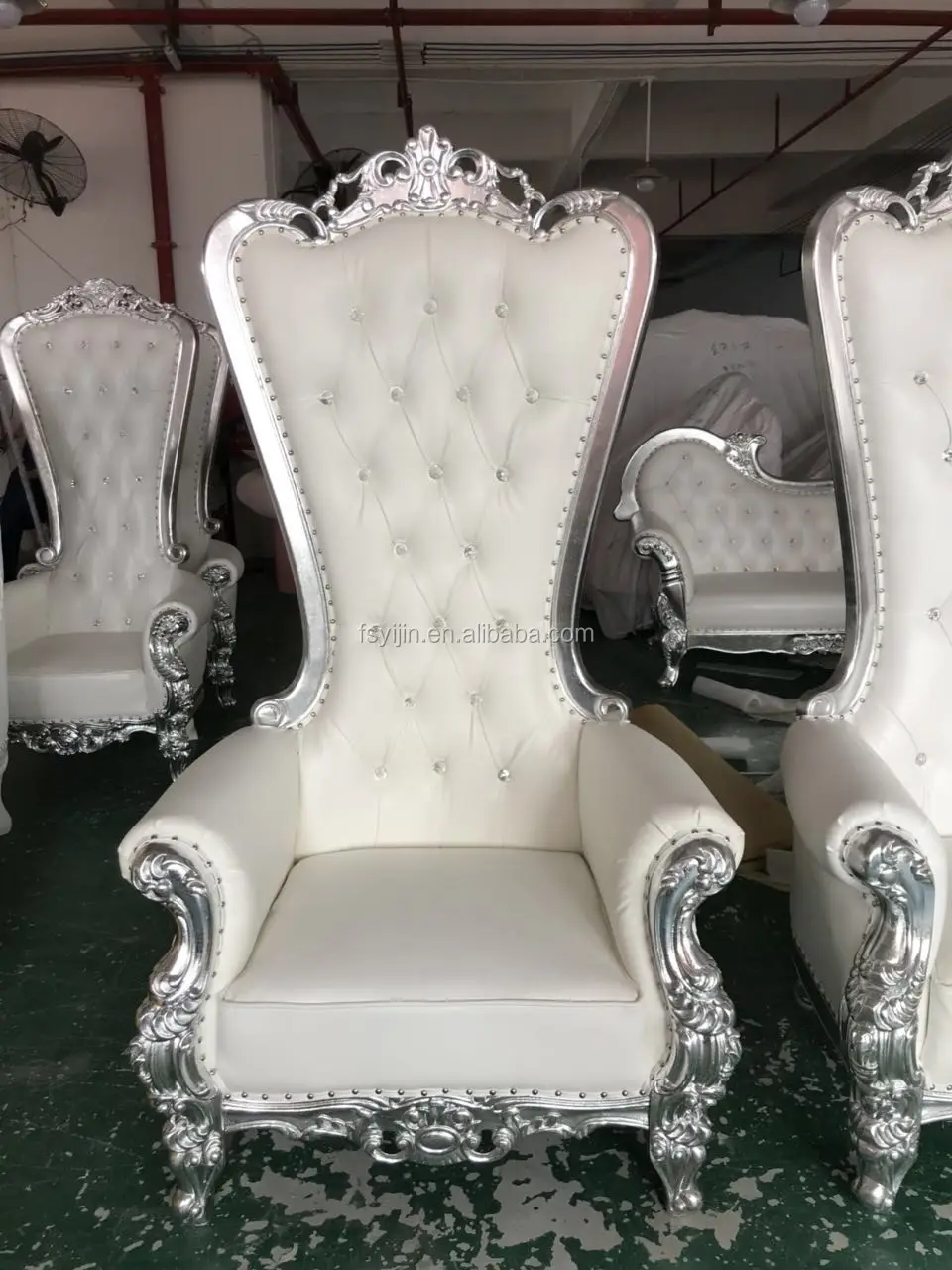 Wholesale High Back Elegant Luxury Royal King Throne Wedding Chairs