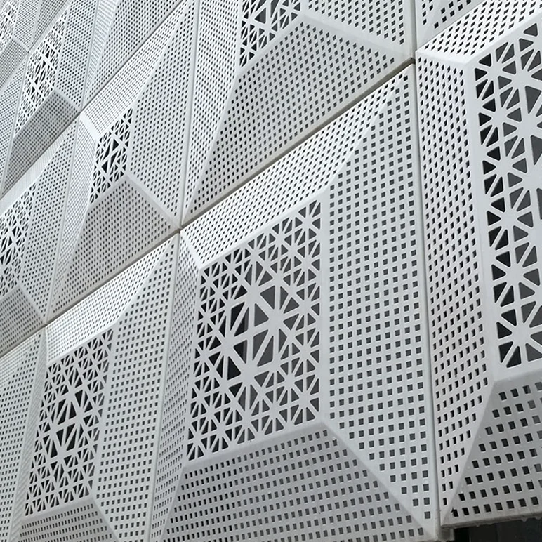 Outdoor building aluminum custom perforated metal sheet facade cladding