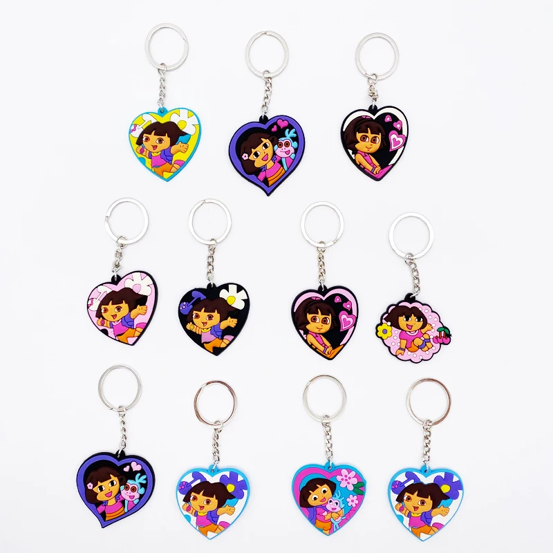 Silicone 2D  Logo  Fruit car  character Keychain Watermelon Key Ring   Keychain Product Daily goods