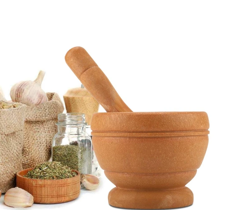 Multi-Functional Manual Household Plastic Garlic Press and Crusher Herb  Spice Grinding Mortar and Pestle