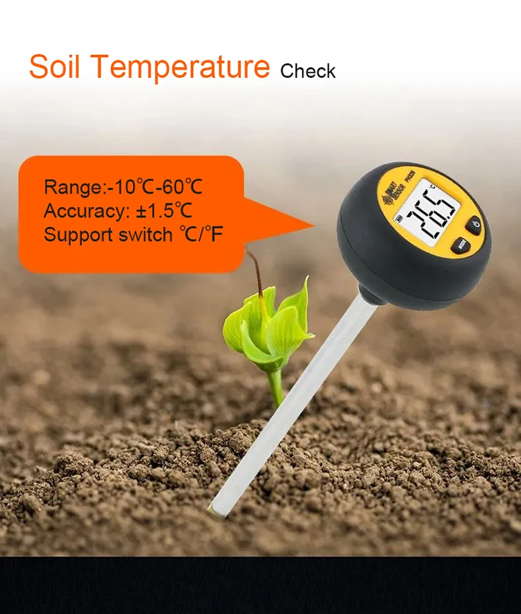 Smart Sensor PH328 Soil Moisture Meter Temperature tester 3 in 1 soil PH meter