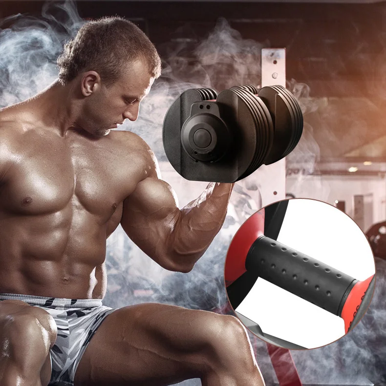 Custom Fitness Gym Workout Smart Adjustable Dumbbells Adjustable Weight Set 24kg Home Dumbbell Manufacturer
