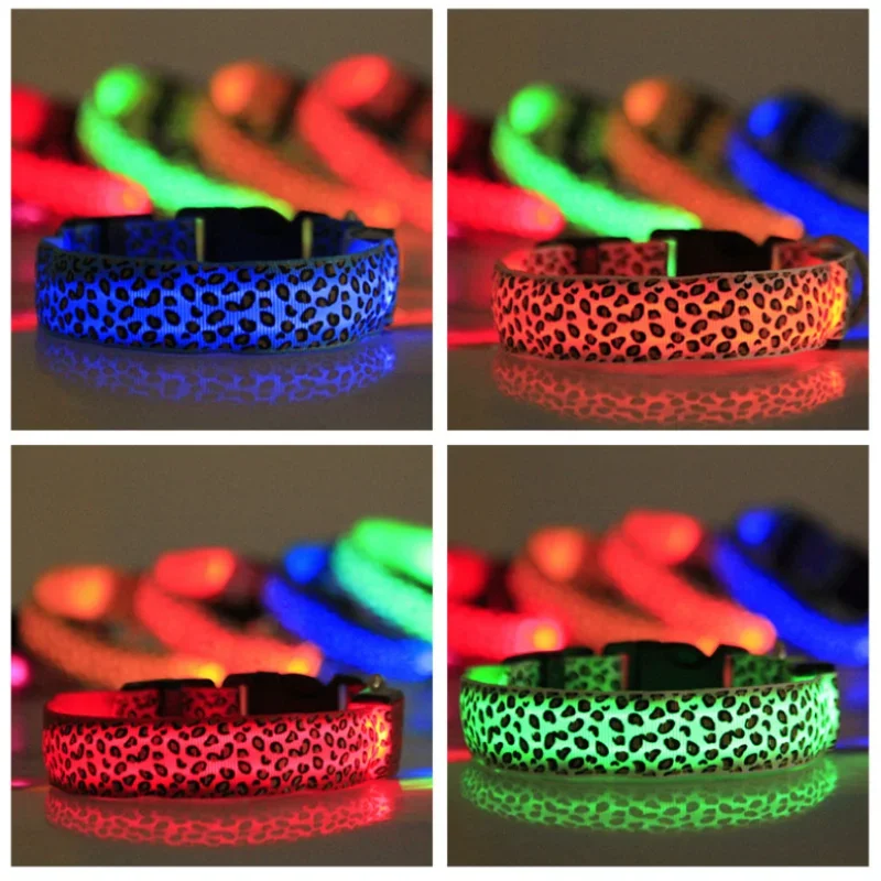 KingHon Led Dog Pets Collars Usb Rechargeable With Design Glowing Dog Collar Adjustable Flashing Collar Led for Dogs