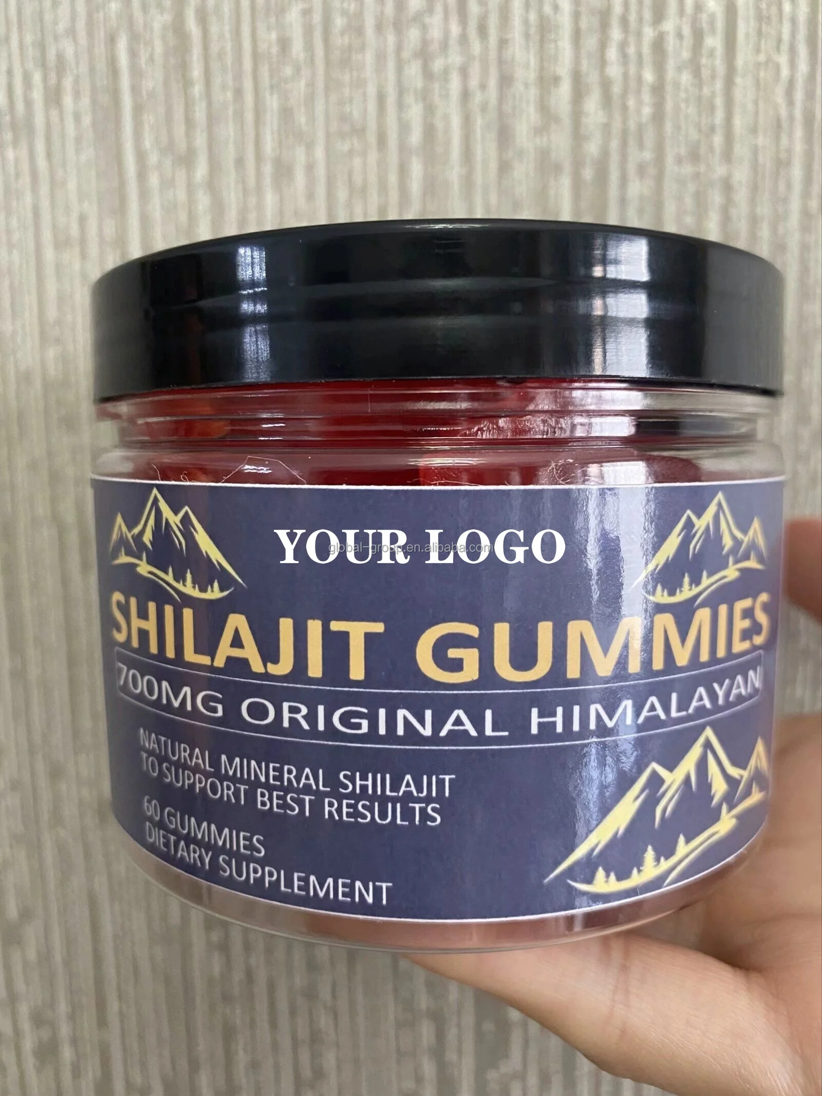 OEM Organic Shilajit Extract Gummies Resin Pure Himalayan Shilajit Vitamins Brain Supplement Nootropic Gummy