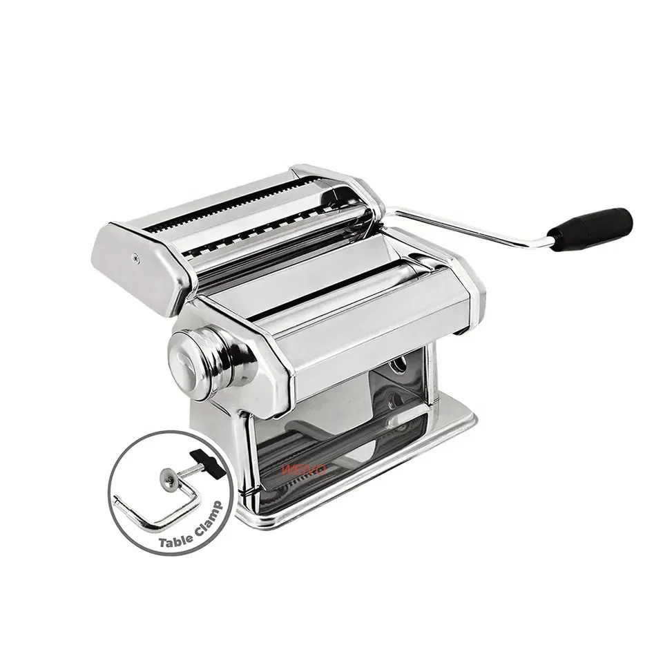 Hot Selling Home Kitchen Stainless Steel Manual Pasta Maker Machine Hand Crank Pastry Roller Spaghetti Noodle Maker for food