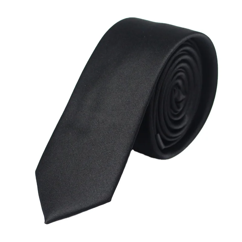
 Black Neck Ties For Men Women Casual Suits Solid Tie Gravatas Mens Neckties For Business Wedding Slim Men Ties  