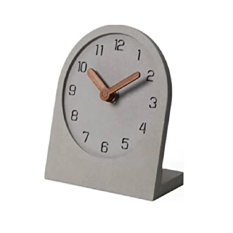 Wooden Silent Non-Ticking Battery Operated Decorative Small Mini Analog Modern Shelf Desk Table Mantel Clock