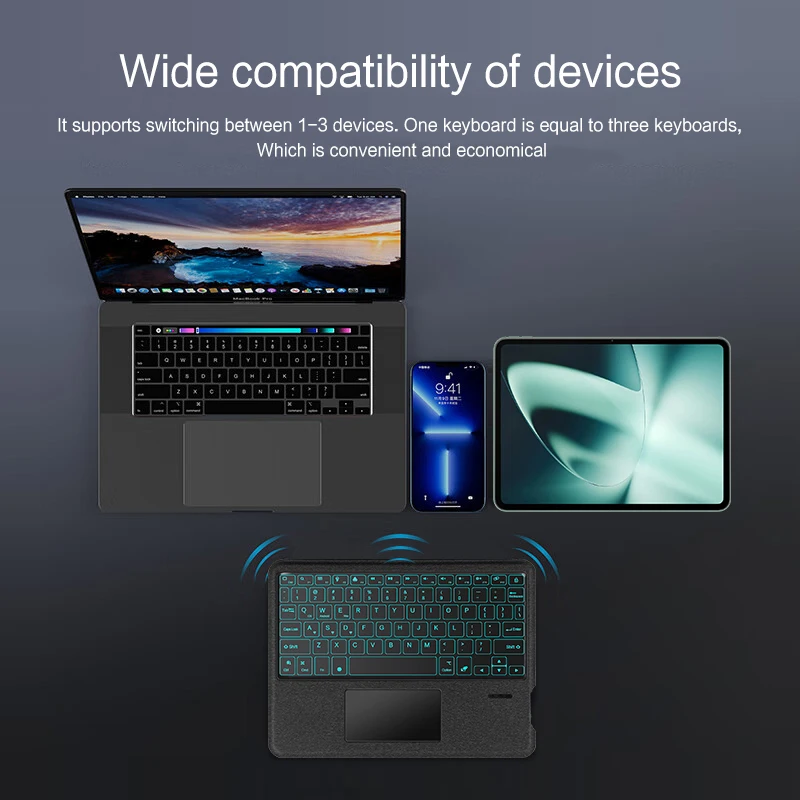 Keyboard Case For OnePlus Pad One Plus Pad 11.61 inch 2023 Tablet Cover Magnetic Detachable Wireless Keyboard Backlit TouchPad