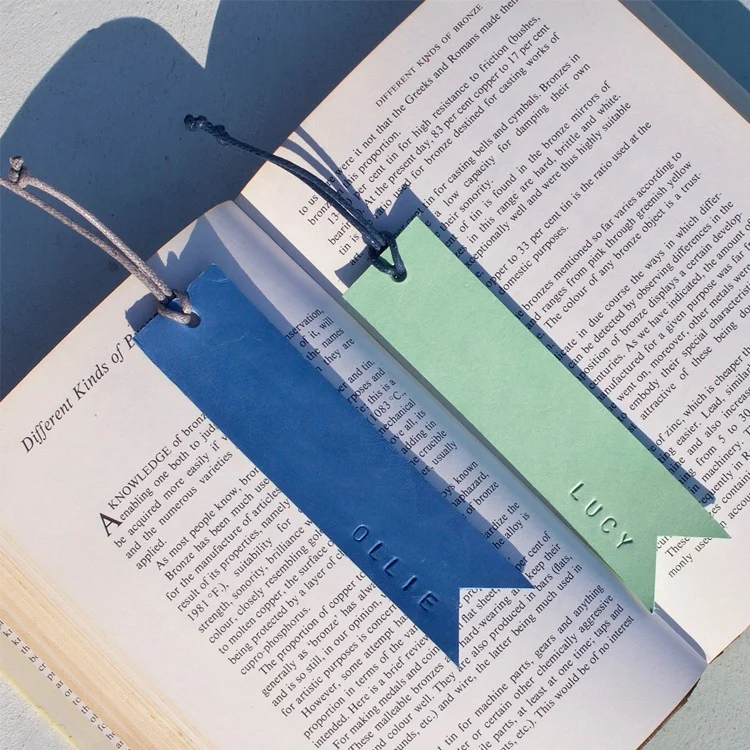 
Cow leather bookmark, custom leather colour, logo, design, direct factory price 