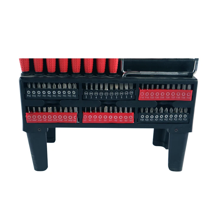 Shuangjian 22 year custom manufacturer 100 PC Manufacture Price OEM Durable Bulk stocks Screwdriver And Bit Set with Rack