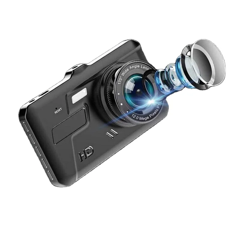 4' Dual Lens Car DVR 1080p Dash Cam Touch Screen Monitor Camera Recorder C0022