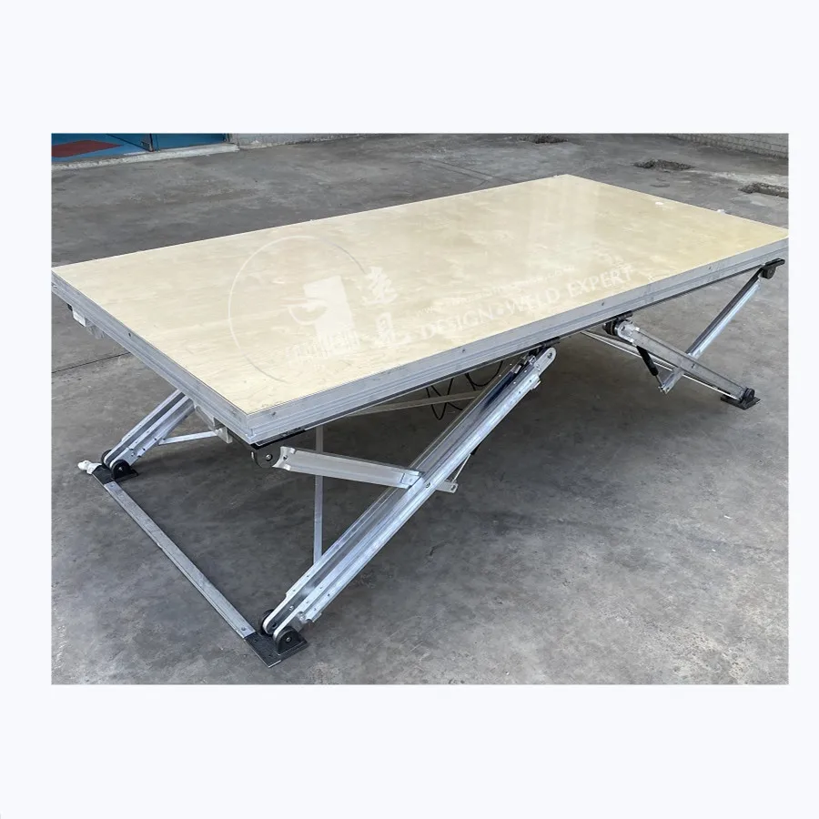 Portable low price trade show display system folding table stage