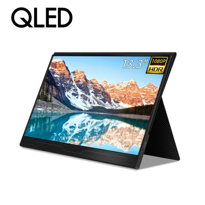 
 QLED Портативный ЖК-монитор 13,3 дюймов 1080P игровой монитор компьютер HDR 600 дисплей с бриллиантовым DCI P3 цвет и класс A экран  