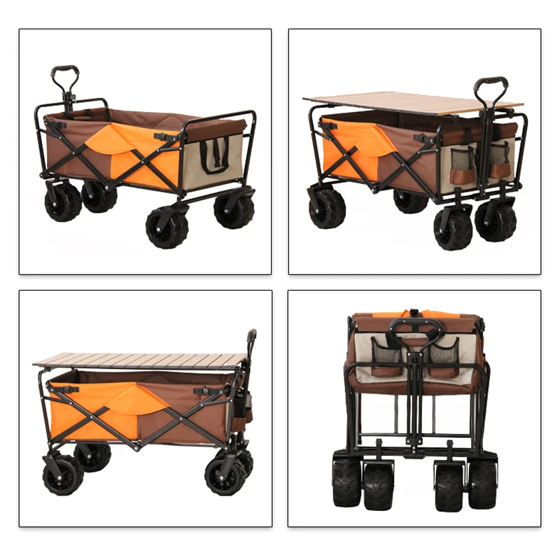 Cheap Tool Carts Camping Canvas Wholesale Beach Collapsible Folding Utility  Wheelbarrows Dump Cart Wagon