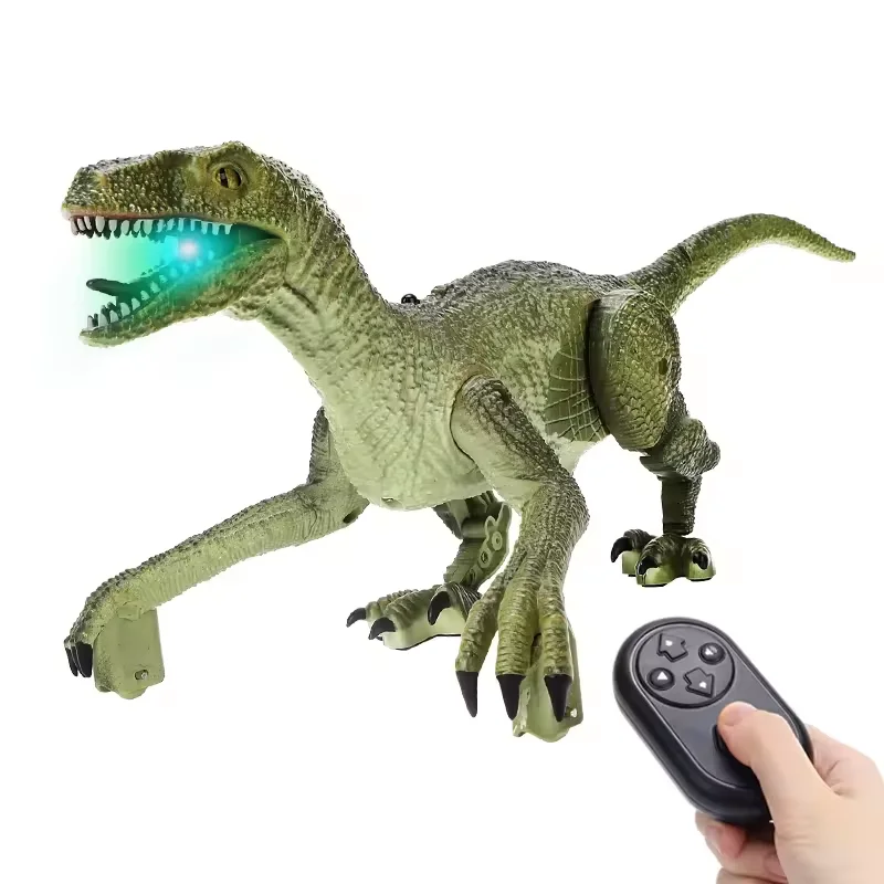 Kids Toys Dinosaur Remote Control Velociraptor Walking Dinosaur Toy With Sound Light Simulated Dinosaur For Kids