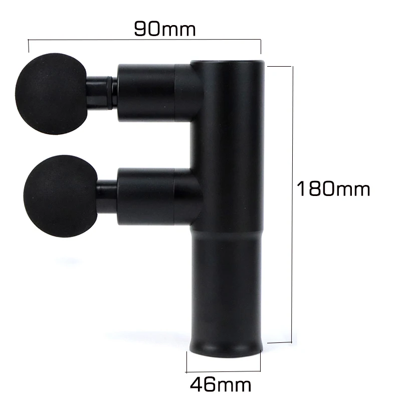 Hotselling innovative latest high tech gymtastic massage gun aluminium double ball dropshipping