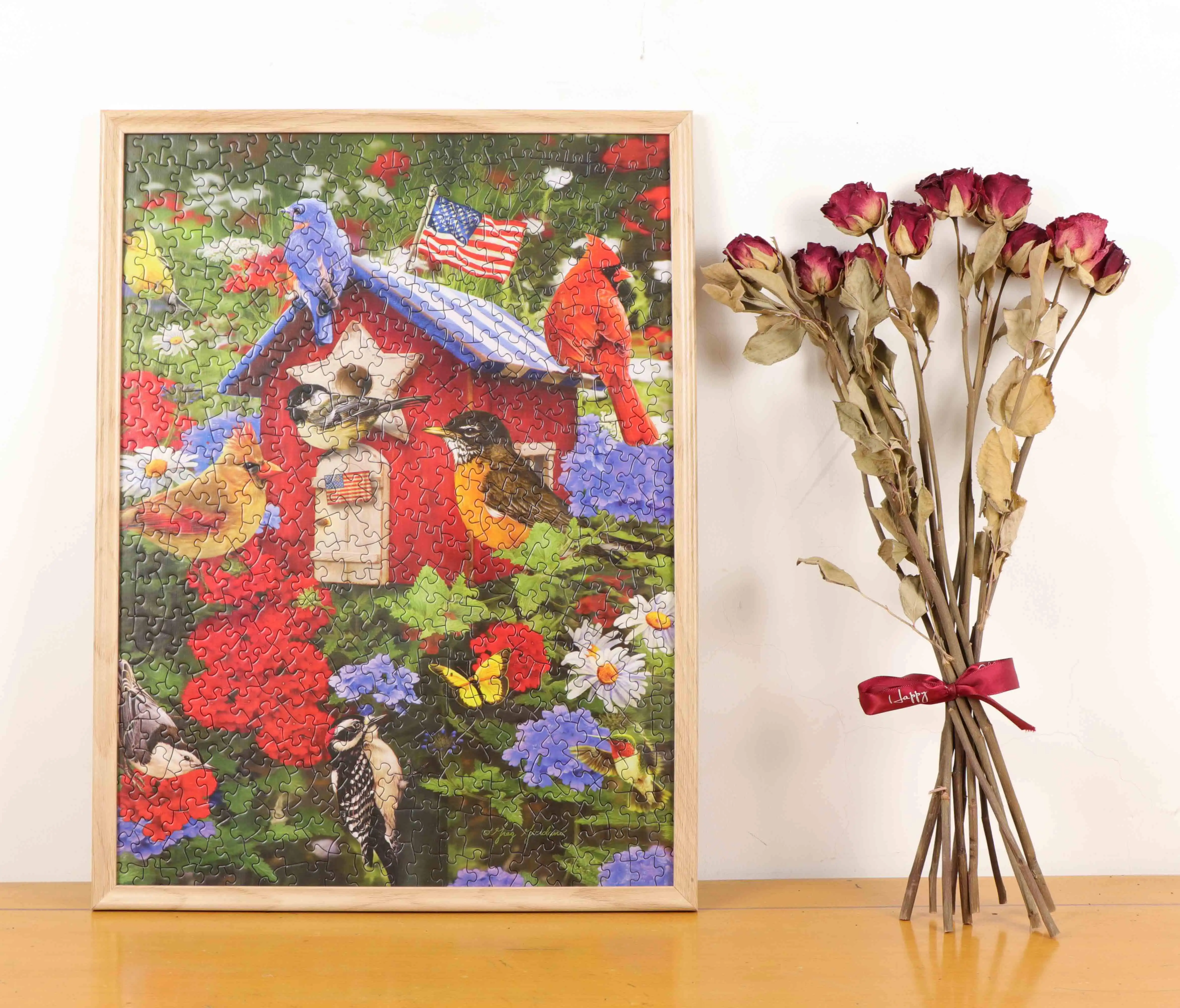 Customized Cheap A1,A2,A3,A4,A5,4x6,5x7,6x8,8x10,11x14,12x16,12x18,16x20,18x24,24x36Poster Picture Wood Photo Frame Puzzle frame