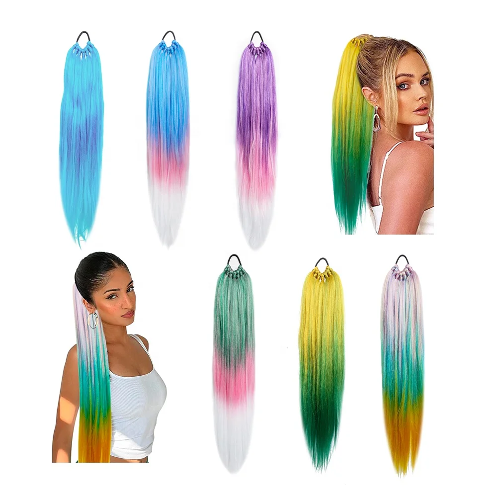Wholesale Shining Fluorescent Synthetic Jumbo Glowing Hair Braid Extensions Neon Color Glow in the Dark Braiding Hair
