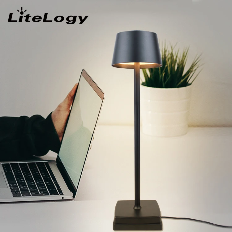 italian zafferano poldina pro nordic indoor outdoor metal black 3.5W lampe de table led design hotel restaurant